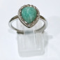 Bague Amazonite Acier Inox Taille Réglable