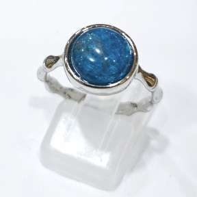 Bague Apatite Acier Inox Taille Réglable