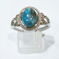 Bague Apatite Acier Inox Taille Réglable