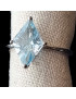 Bague Topaze bleue argent 925 Taille 52