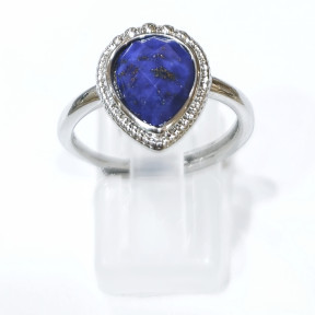 Bague Lapis-Lazuli Acier Inox Taille Réglable
