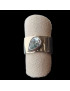 Bague Topaze bleue argent 925 Taille réglable