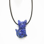 Pendentif Lapis-Lazuli Chat sur Cordon Réglable