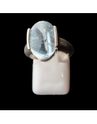 Bague Aigue marine argent 925 Taille 49