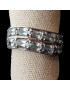 Bague Topaze bleue argent 925 Taille 54