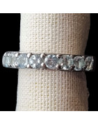 Bague Topaze bleue argent 925 Taille 53