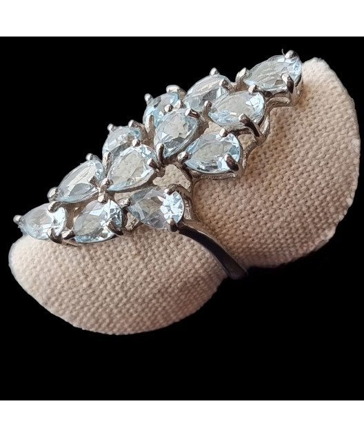 Bague Topaze bleue argent 925