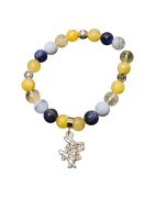 Bracelet Lapin Multipierres Pierres Rondes 8 mm