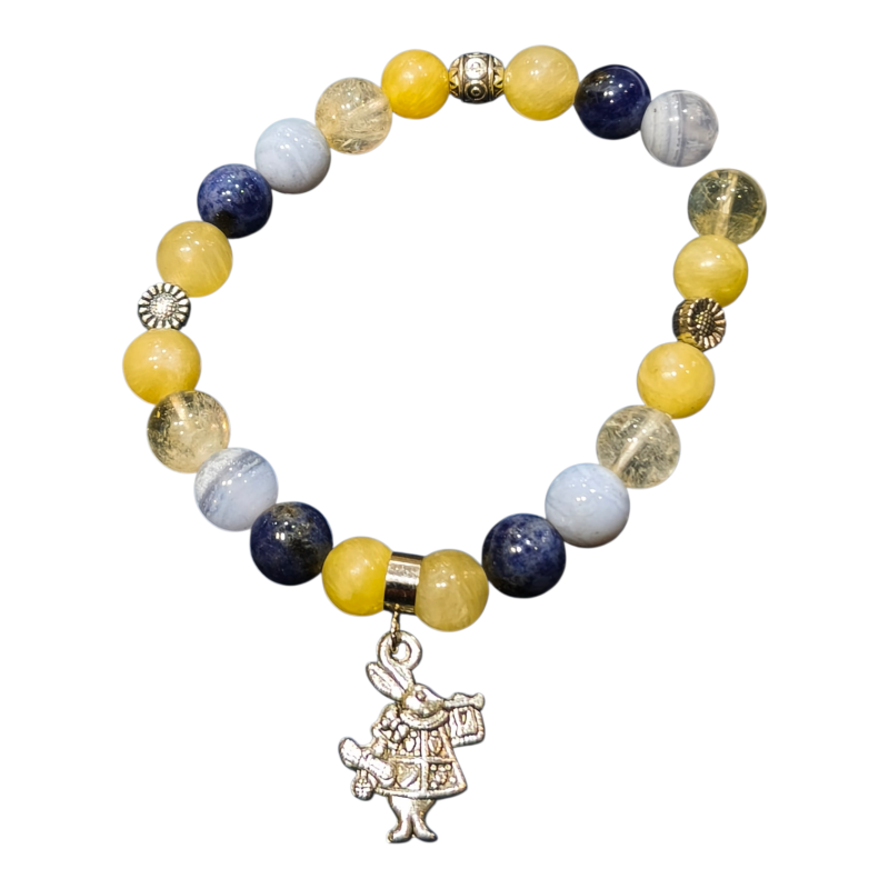 Bracelet Lapin Multipierres Pierres Rondes 8 mm