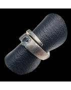 Bague Topaze bleue argent 925 Taille 50