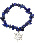 Bracelet Lapis-Lazuli Baroque avec insert Barre à Roue