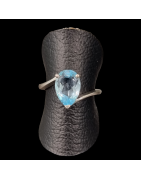 Bague Topaze bleue argent 925