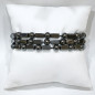 Bracelet Hématite Petits Rectangles et Pierres Rondes 6 mm