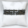 Bracelet Hématite Petites Briques et Pierres Rondes 6 mm