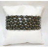 Bracelet Hématite Petits Cubes et Pierres Rondes 6 mm
