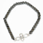 Bracelet Hématite Mini Cubes avec Nœud de Sorcière