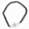 Bracelet Hématite Mini Cubes avec Nœud de Sorcière