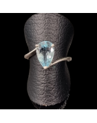 Bague Topaze bleue argent 925