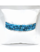 Bracelet Apatite Mini Cubes Facettés