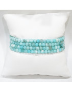 Bracelet Amazonite Mini Cubes Facettés