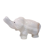 Eléphant Onyx blanche 6cm