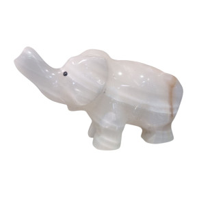 Eléphant Onyx blanche 6cm
