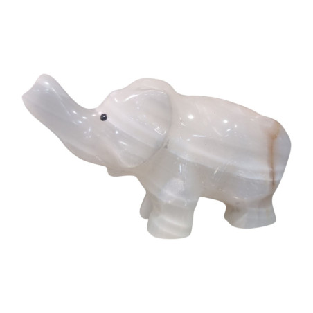 Eléphant Onyx blanche 6cm