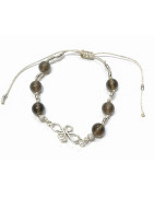 Bracelet Moldavite Nœud de Sorcière sur Cordon