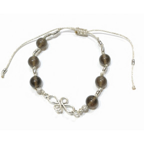 Bracelet Moldavite Nœud de Sorcière sur Cordon