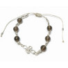 Bracelet Moldavite Nœud de Sorcière sur Cordon