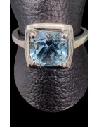 Bague Topaze bleue argent 925