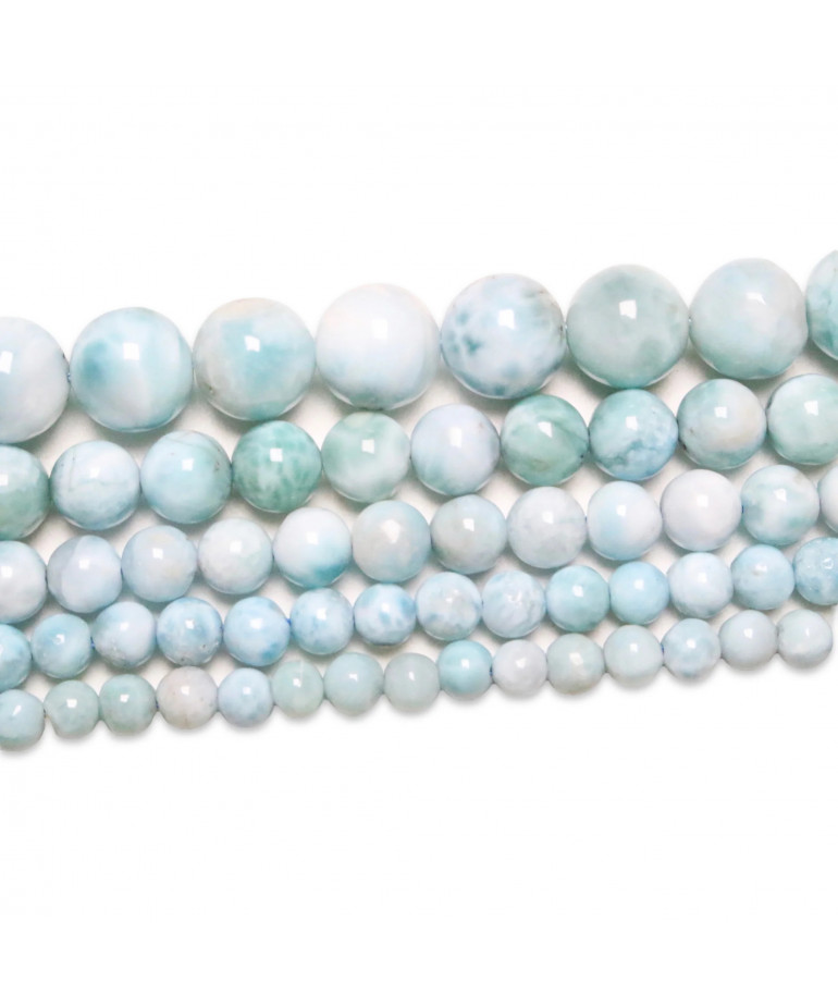 Bracelet Larimar Pierres rondes (s)