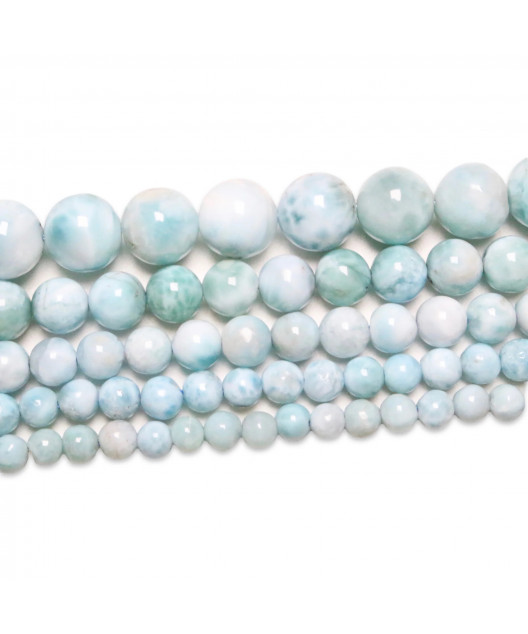 Bracelet Larimar Pierres rondes (s)