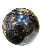 Boule Iolite / Quartz Bleu 2058 grammes Diamètre 36 cm