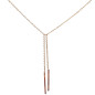 Collier  Deux Bûchettes Plaqué Or Rose 48 + 5 cm
