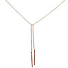 Collier  Deux Bûchettes Plaqué Or Rose 48 + 5 cm