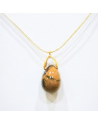 Pendentif Jaspe Mokaïte sur Cordon Réglable