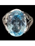 Bague Topaze bleue argent 925 Taille 60