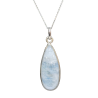 Pendentif Pierre de Lune Goutte avec Chaîne Argent 925 40 cm