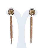 Boucles Swarovski Plaquées or Rose