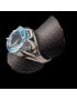 Bague Topaze bleue argent 925 Taille 60