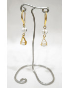 Boucles Cristal de Roche Plaquées or