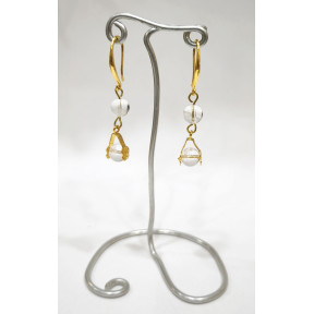 Boucles Cristal de Roche Plaquées or