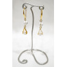 Boucles Cristal de Roche Plaquées or