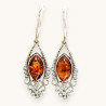 Boucles Ambre "Amande" Ethnique Argent 925 (s)
