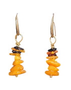 Boucles Ambre Baroque trois couleurs Plaqué or (s)