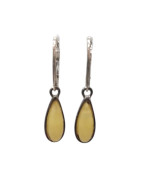 Boucles Ambre Gouttes Argent 925