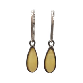 Boucles Ambre Gouttes Argent 925