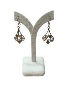 Boucles Ambre trois couleurs Argent 925