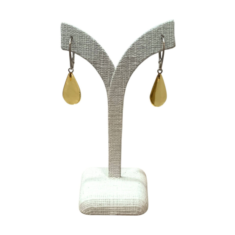 Boucles Ambre Gouttes Argent 925